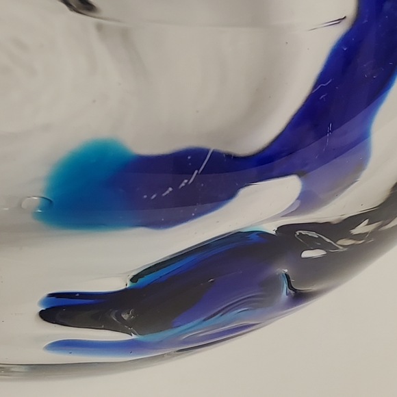 Art Glass Round Handblown Glass Bowl - Picture 8 of 11